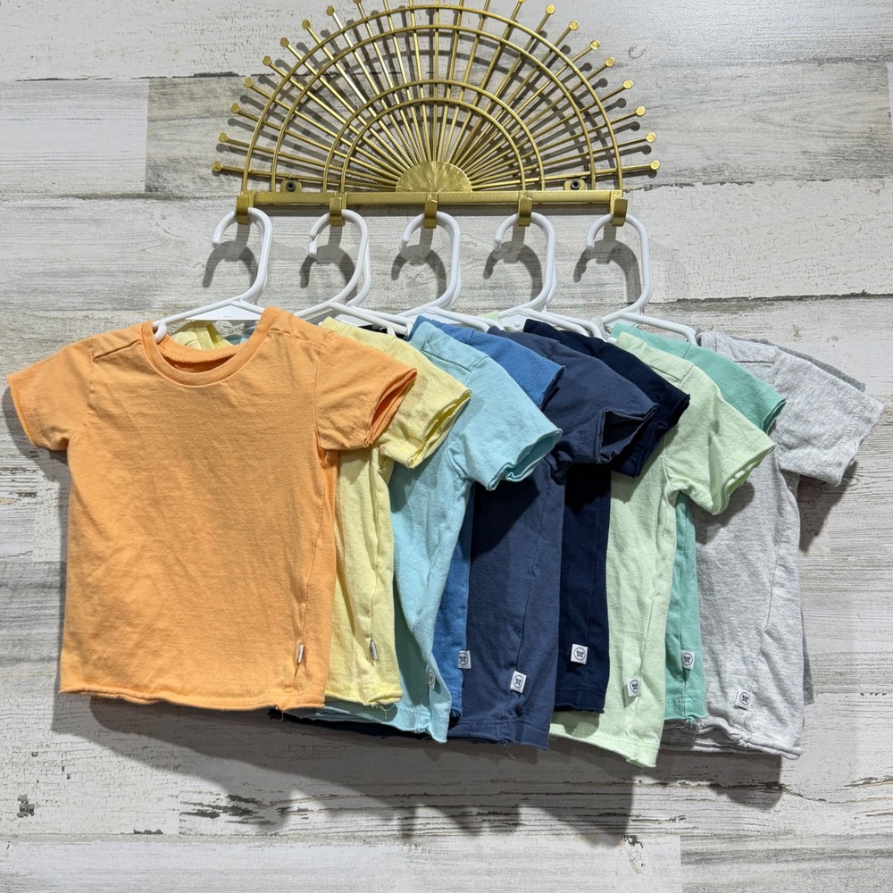 Honest Baby T-Shirt Bundle Boys 6-9m Multicolor Organic Cotton Basics